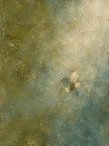 A cluster of five soft pebble shapes in olive, sand, stone, sage; portrait artwork.