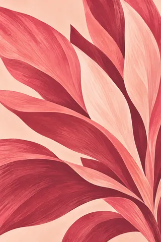 A fan of overlapping cut petals in cream, orange, red, terracotta; portrait artwork.