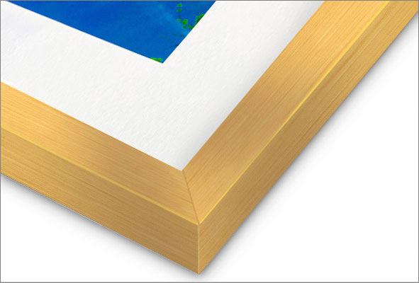 Lumaprints finish sample for 0.875w x 1.125h Gold Frame