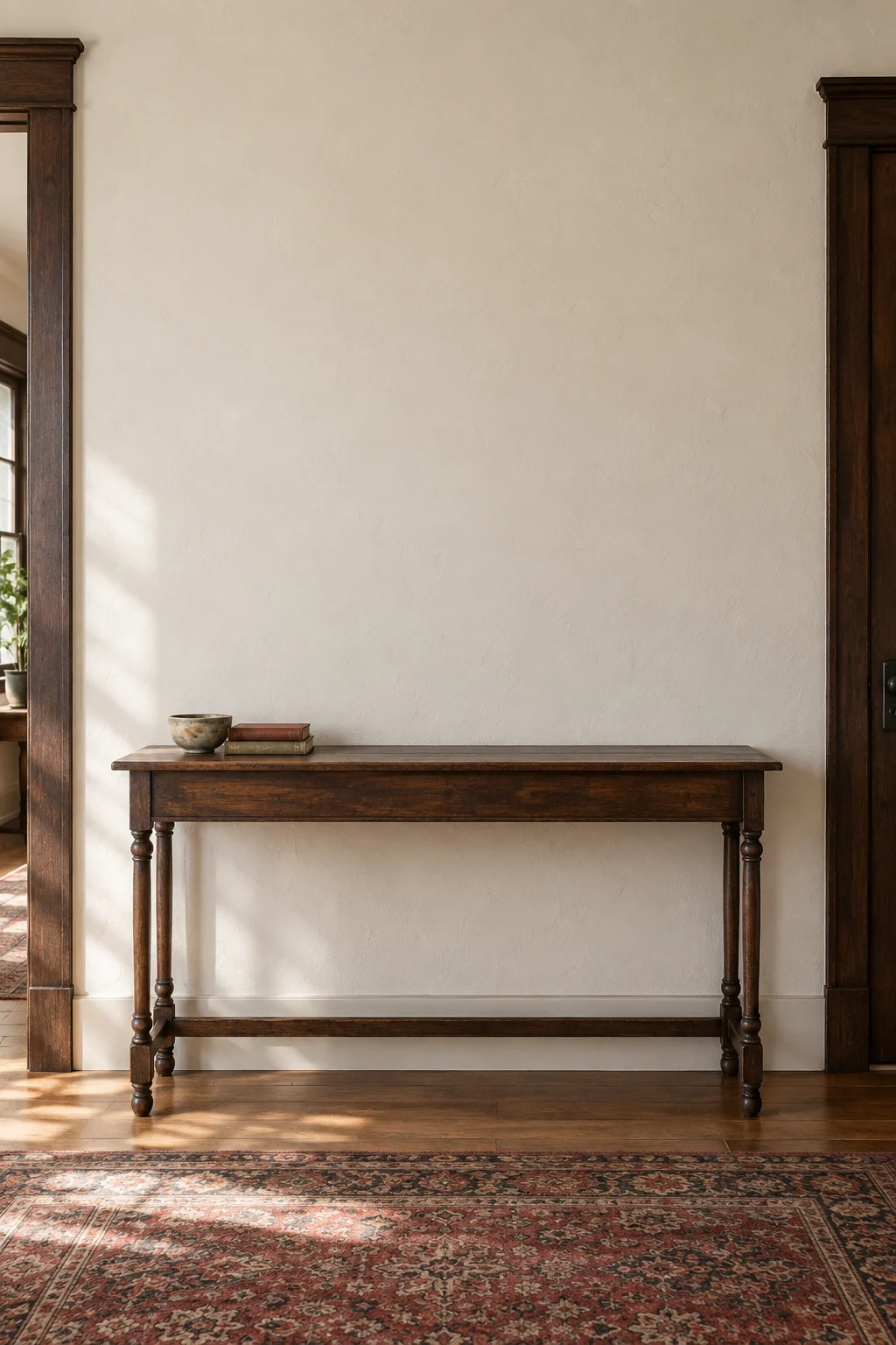 Traditional walnut entry