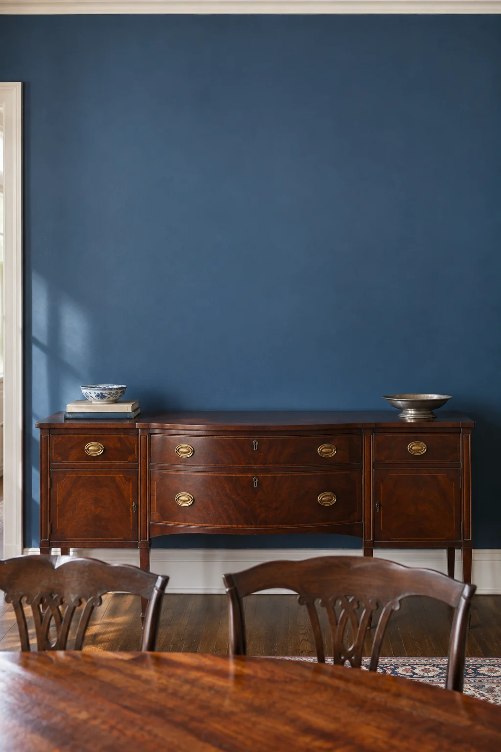 Blue dining sideboard