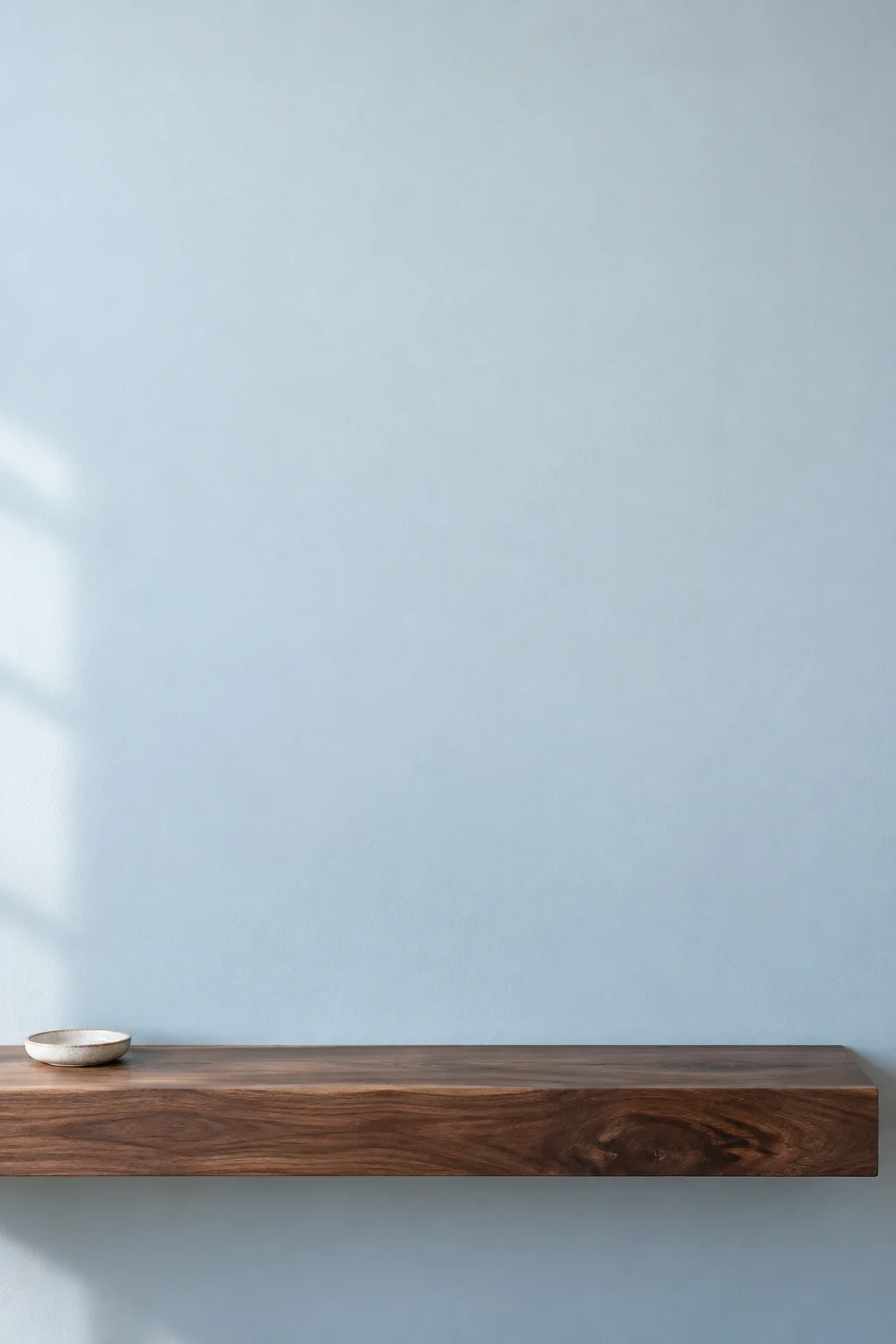Walnut floating shelf