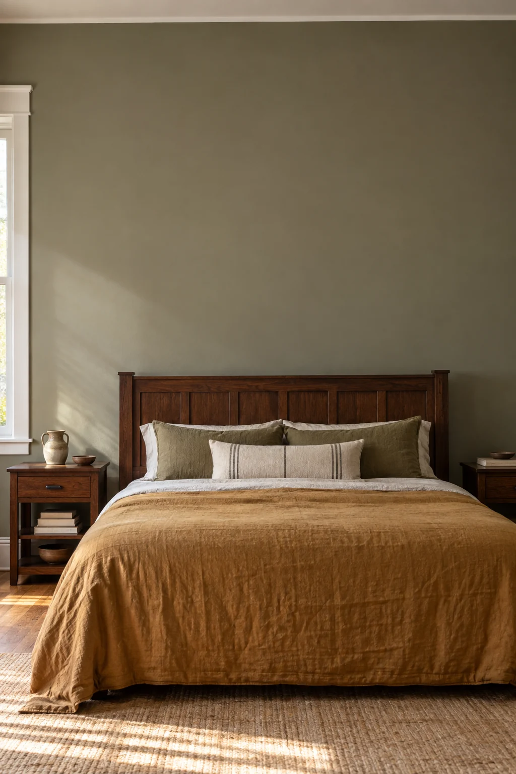 Craftsman walnut bedroom