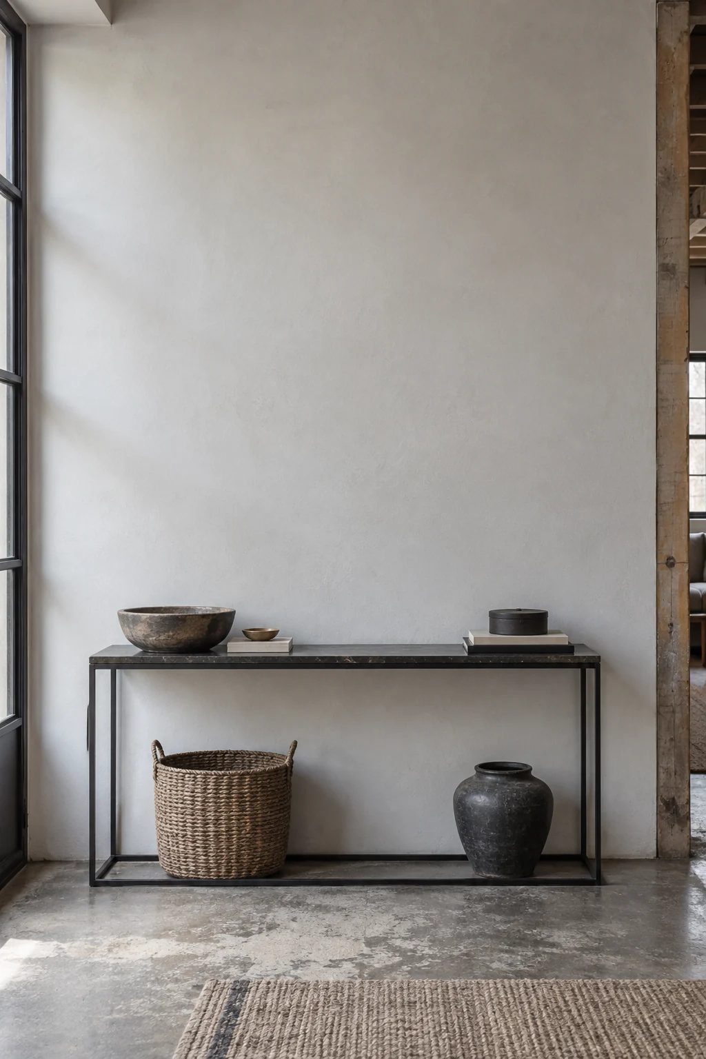 Black iron foyer