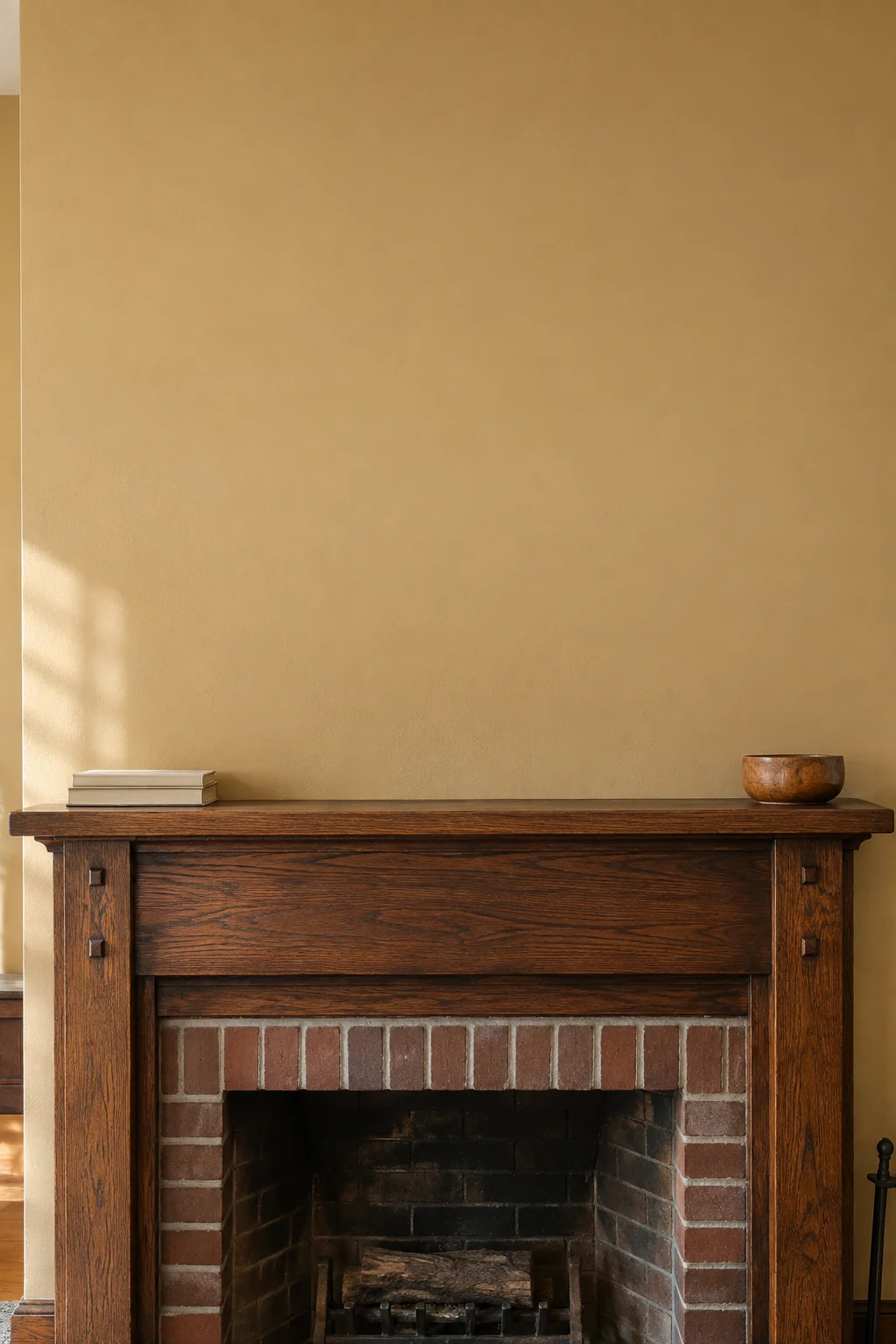Craftsman mantel detail