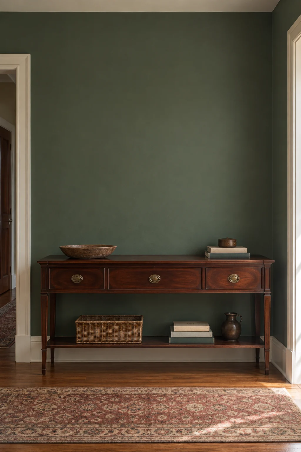 Traditional green hall