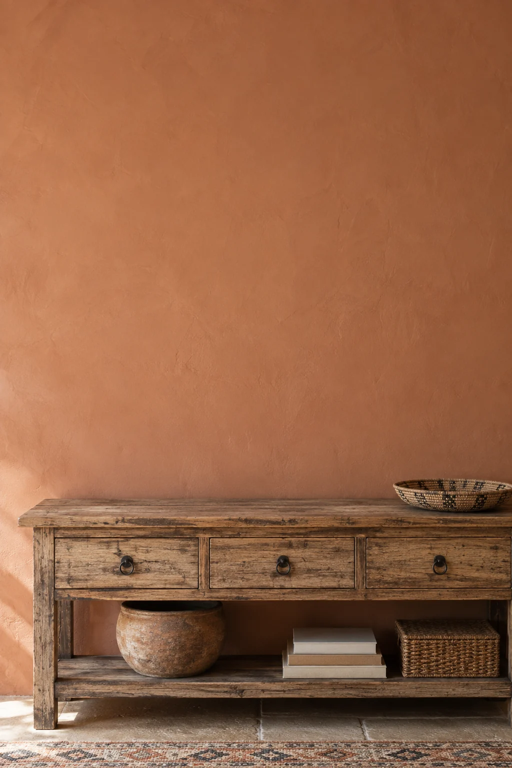 Terracotta console vignette