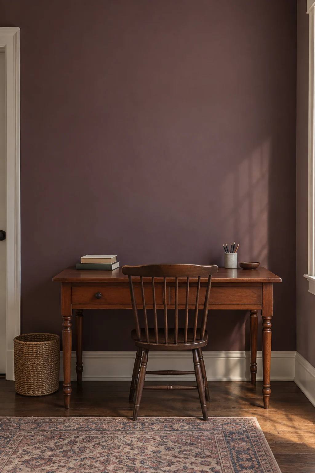 Plum writing nook