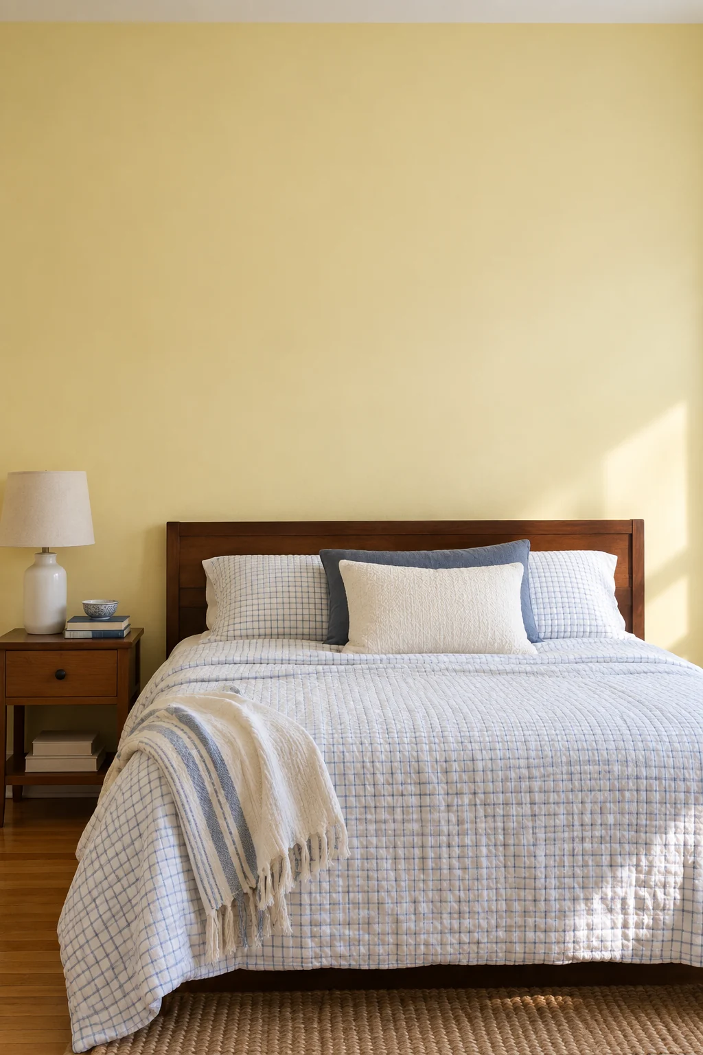 Butter yellow bedroom