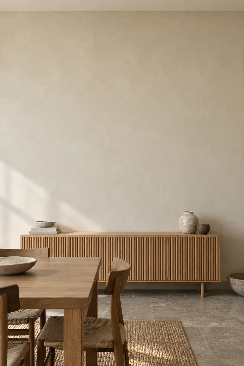 Limestone Japandi dining