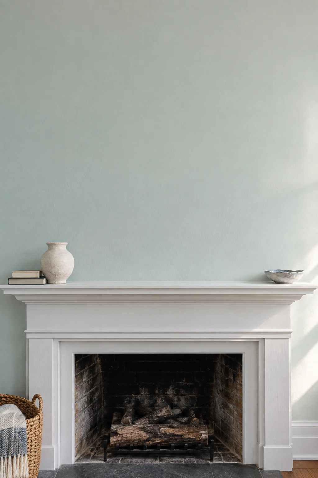White coastal mantel