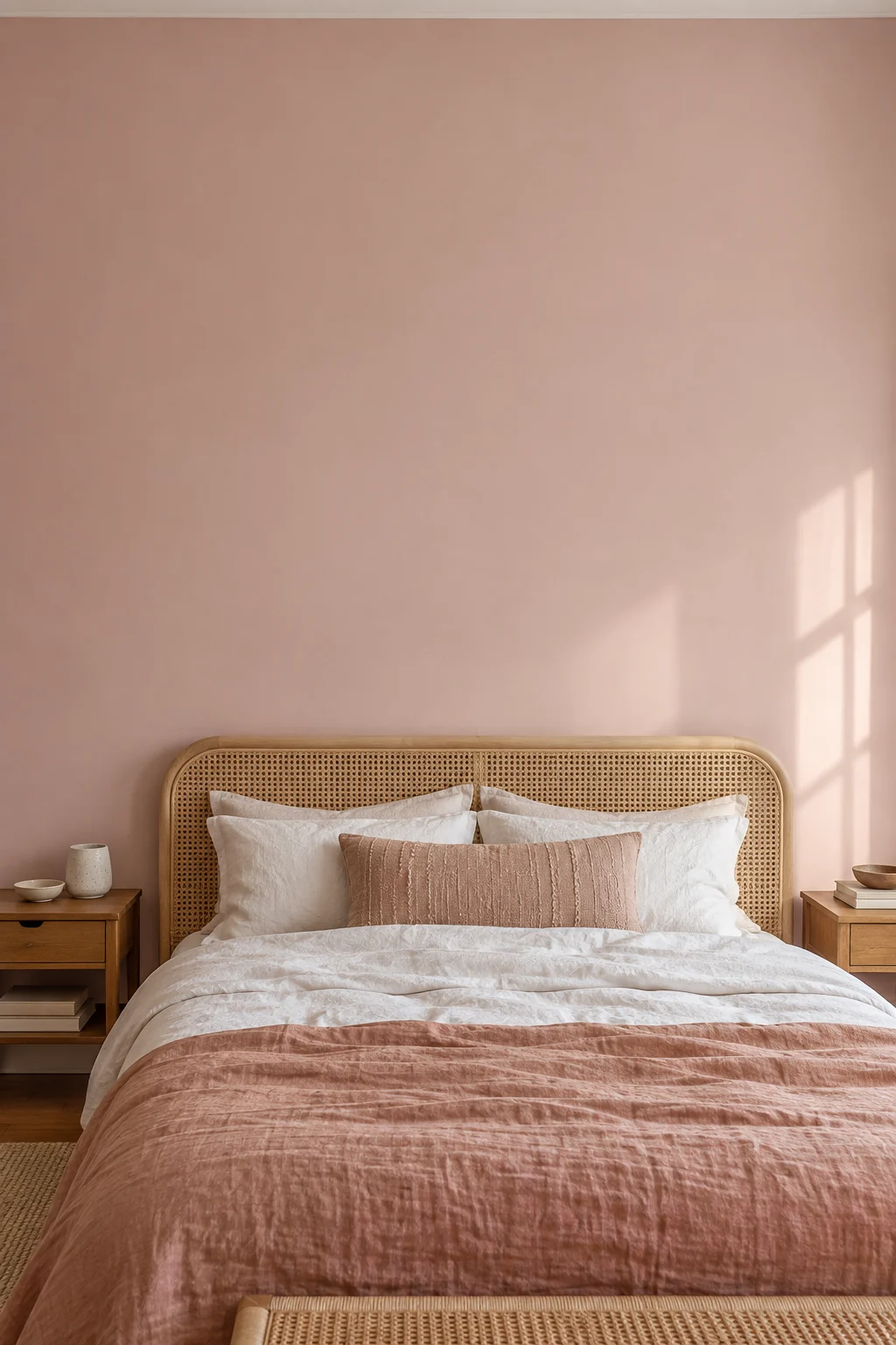 Dusty pink bedroom