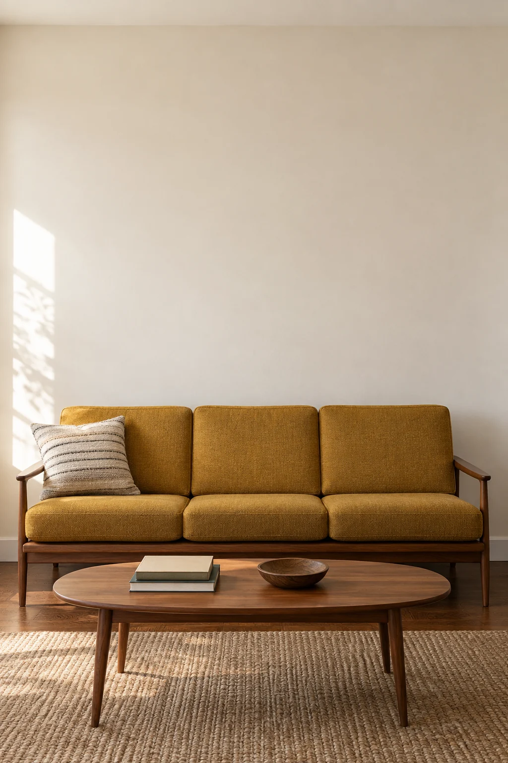 Mustard midcentury room