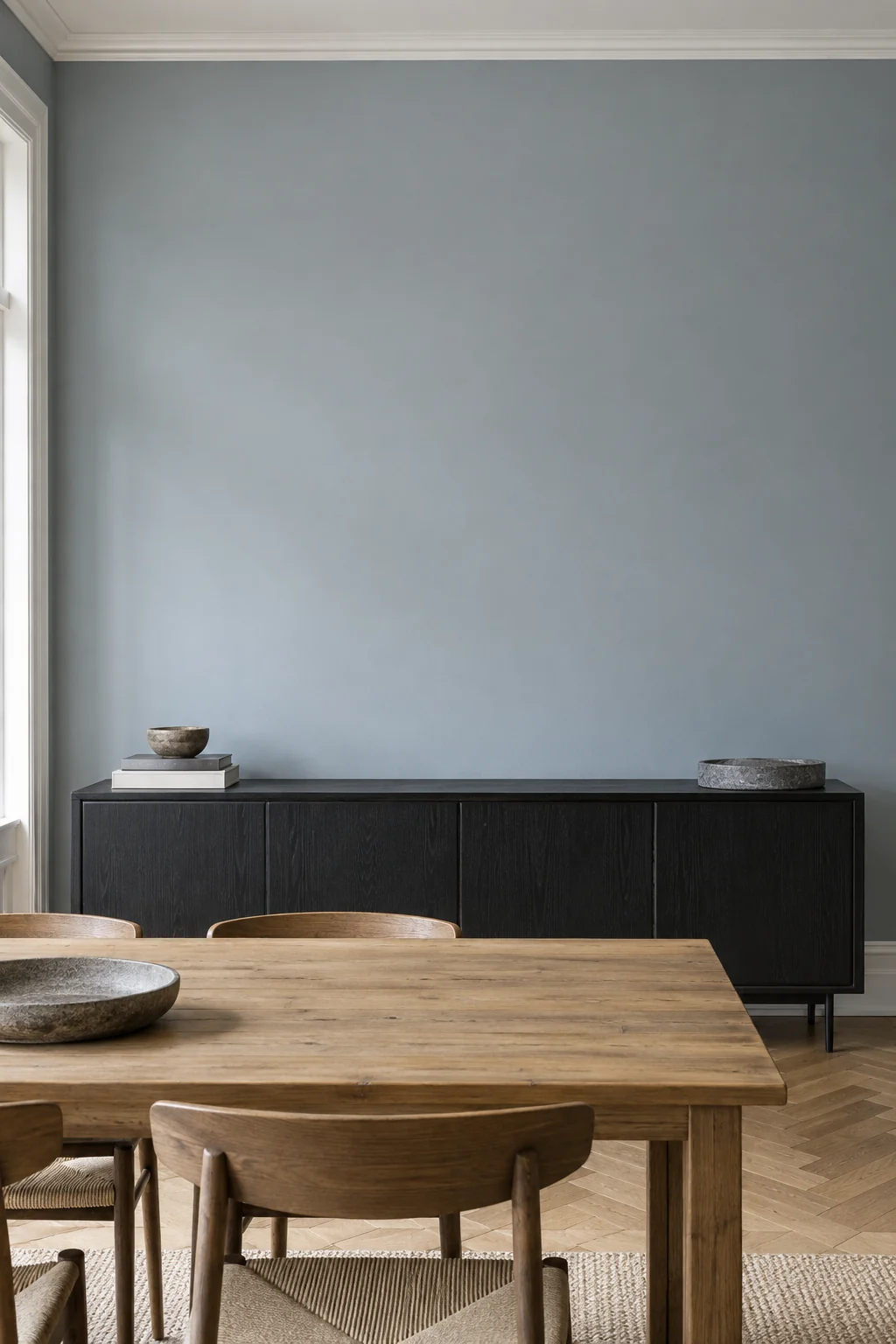 Black oak dining room
