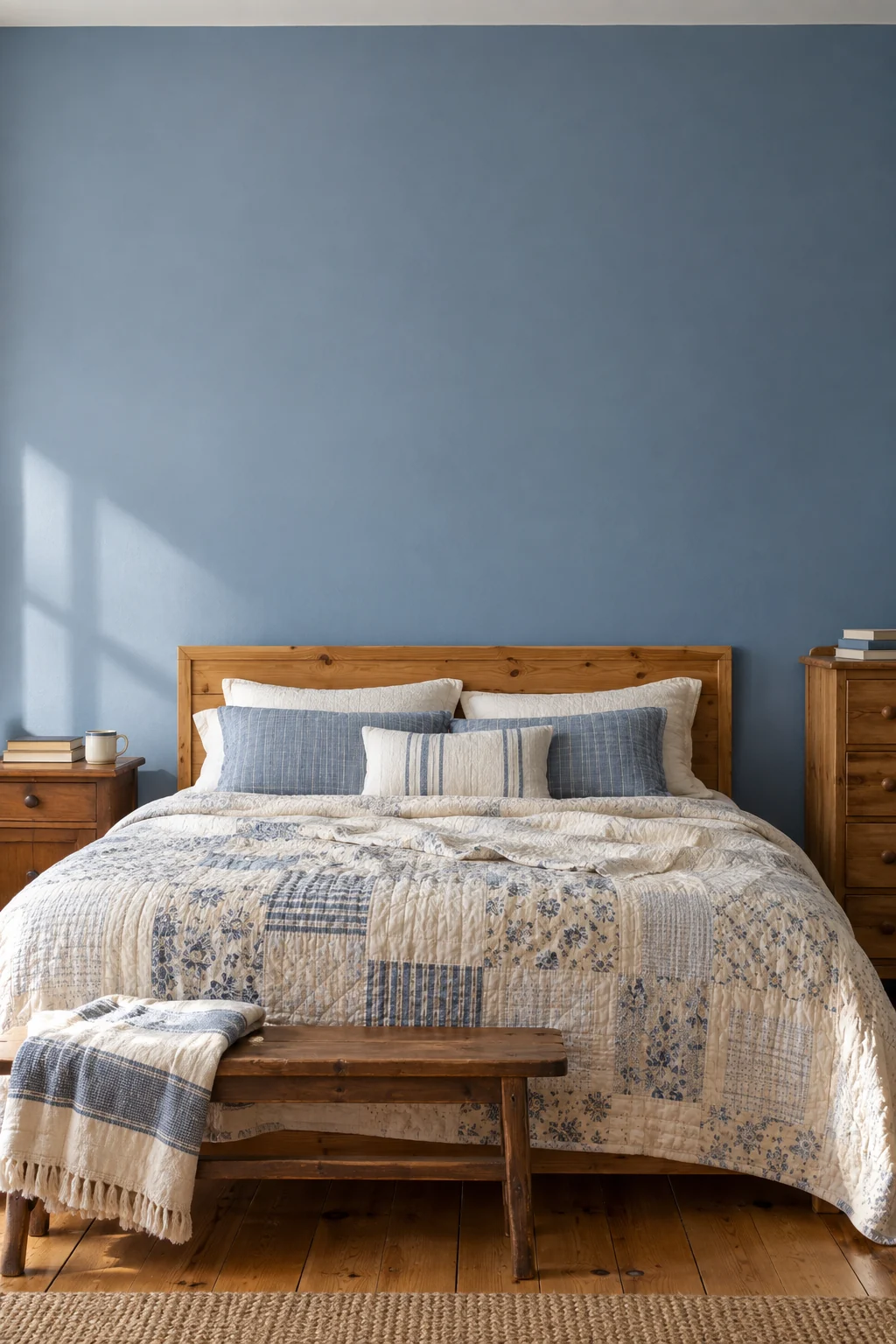 Slate cottage bedroom