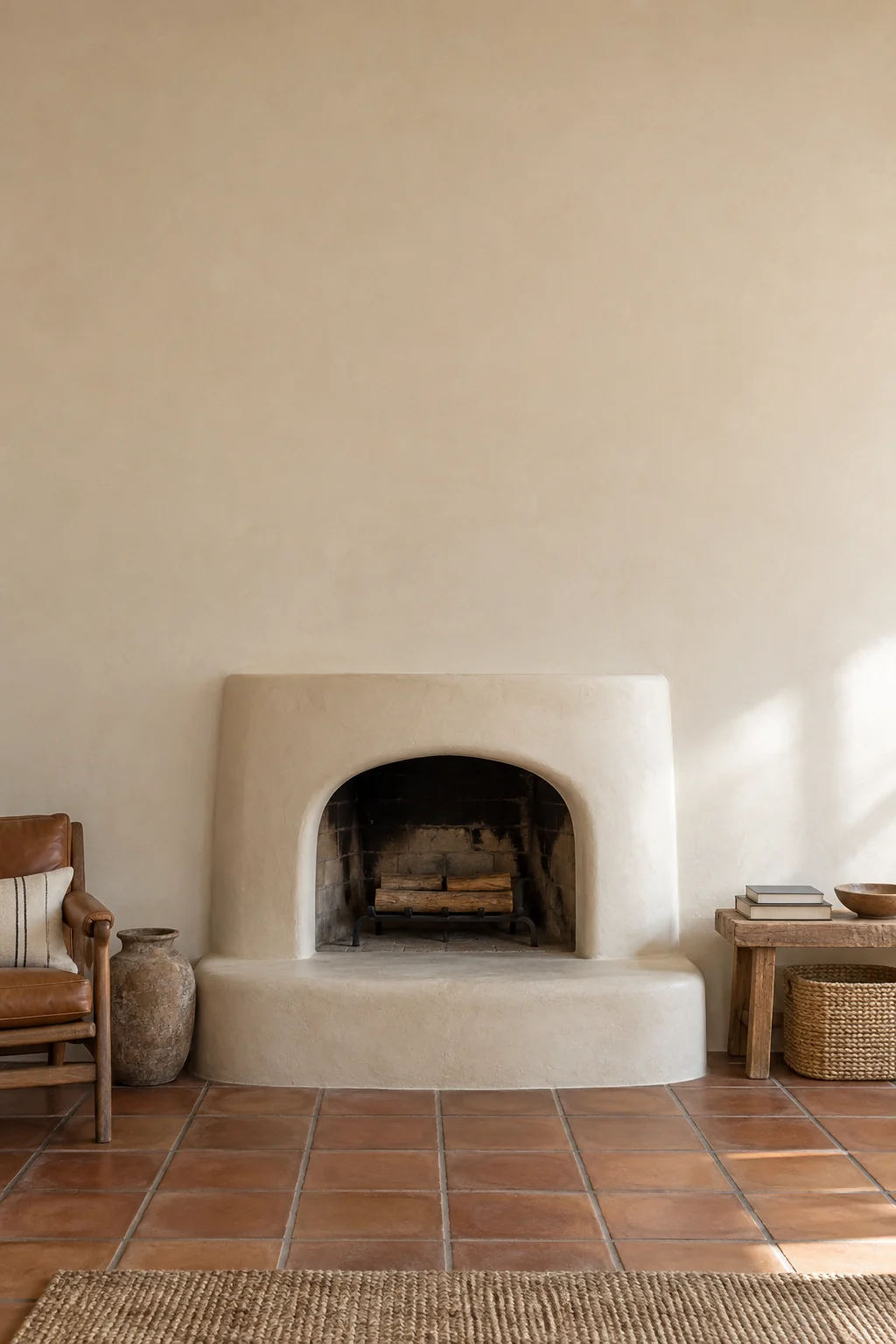 Ochre hearth room