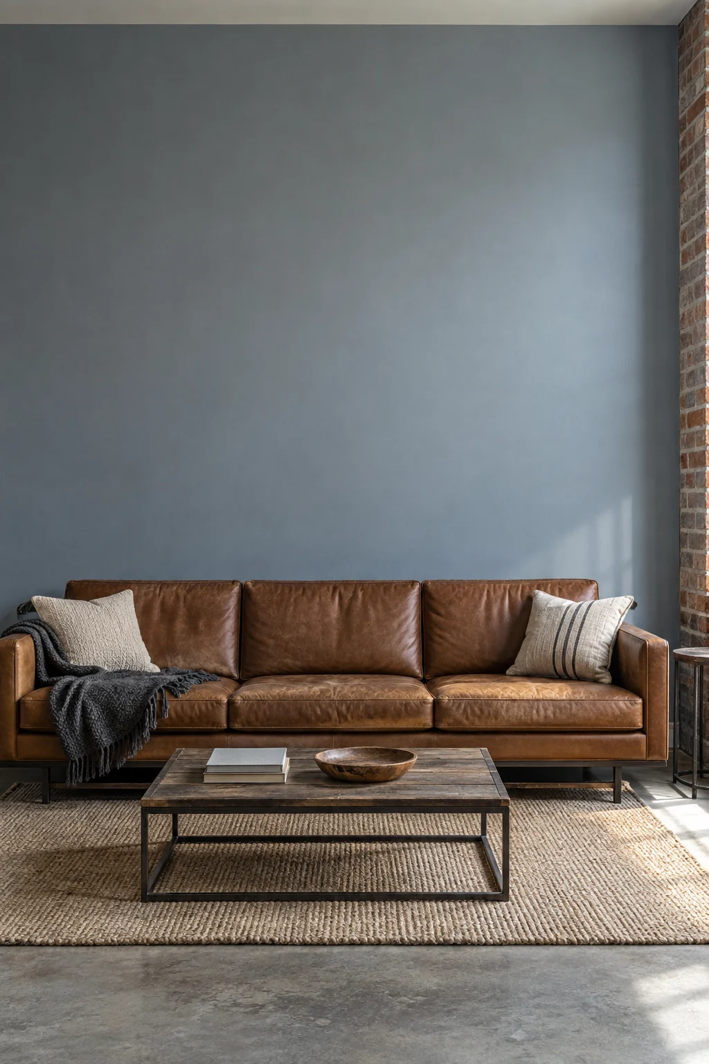 Blue-grey brick loft
